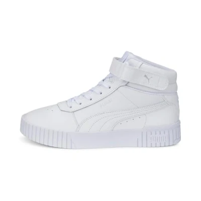 Afbeelding van Puma Carina 2 0 MID Sneakers hoog, Dames, Maat: 42.5, White/silver Leer en imitatieleer