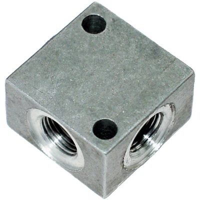 Afbeelding van ICH 60404 Verdeelblok alu. G3/8 (vierkant 4 voud) l=50