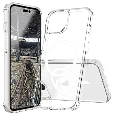 Afbeelding van JT Berlin Pankow Clear MagSafe Backcover Apple iPhone 13 Transparant compatible, Stootbestendig