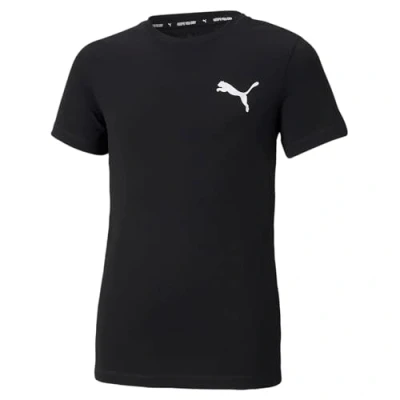 Afbeelding van Puma Active Small LOGO Unisex Tshirt print voor kinderen, Maat: 152, Black