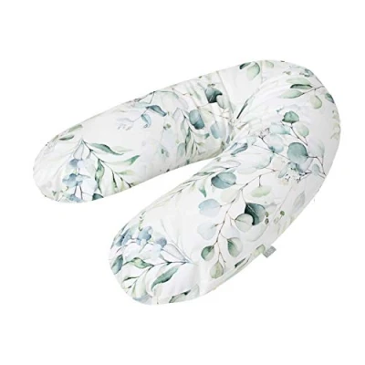 Afbeelding van Rotho Babydesign Multivoedingskussen, 140 x 20 cm, vanaf 0 maanden, machinewasbaar, hypoallergeen, natuurlijke bladeren