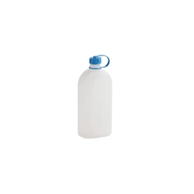 Afbeelding van hünersdorff Kunststof fles, drinkfles, voorraadfles met dichte schroefdeksel, bestand tegen chemicaliën en levensmiddelen, 1 liter, Made in Germany, wit