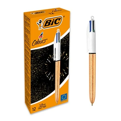 Afbeelding van Bic 4 Colours Frozen, Balpen, 0,32 Mm, Klassieke Inktkleuren, Doos Van 12 Stuks Balpen