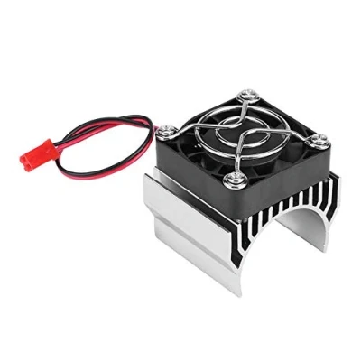 Afbeelding van RC Motor Koellichaam met Koelventilator, Koelventilator voor 1/10 Schaal Elektrische Auto 540/550/3650 Vervanging Upgrade Onderdeel Accessoire(Zilver)