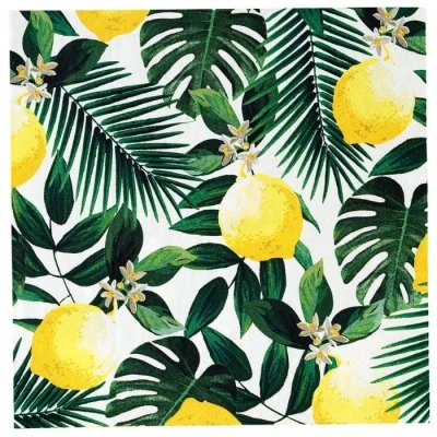 Afbeelding van Servetten palm lemon Tropical (20st) Talking Tables