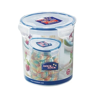 Afbeelding van LocknLock PP Classic vershouddoos, 1,4 l, Ø 142 x 147 mm, 100% lucht en waterdicht, slim sluitsysteem, voorraaddoos voor koelkast vriesvak