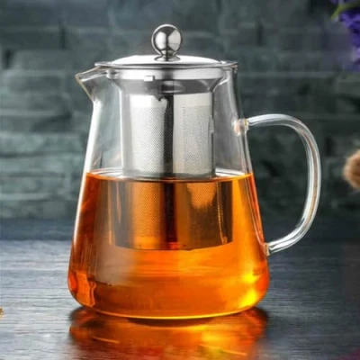 Afbeelding van Blazebrew Teapot,Blazebrew Clear Glass Tea Kettle For Stove Top,Large Multi Brew Borosilicate Teapot With Removable Infuser (950ml)