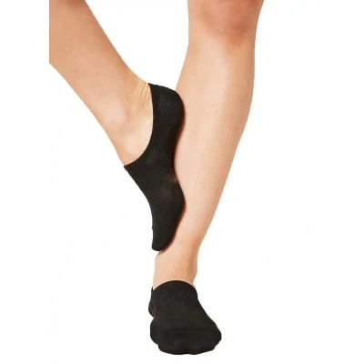 Afbeelding van Teckel 3 pack Invisible Footies sokken met badstof zool 46 Zwart