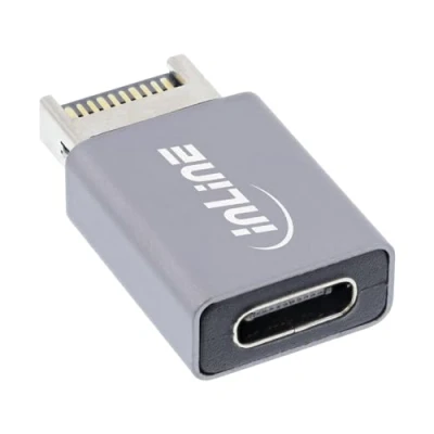 Afbeelding van InLine® USB 3.2 adapter, intern E frontpaneel stekker naar C bus