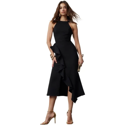 Afbeelding van Trendyol Lila Geweven Gevoerde Elegante Avondjurk Met Volant Tpraw19Bb0144