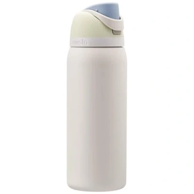Afbeelding van Owala FreeSip Geïsoleerde roestvrijstalen waterfles met rietje voor sport en reizen, lekvrij, BPA vrij, 945 ml, ijsbries