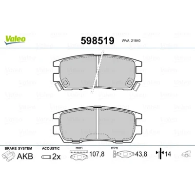Afbeelding van Valeo Remblokset 598519