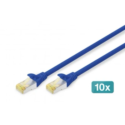 Afbeelding van Digitus DK 1644 A 030 B 10 RJ45 Netwerkkabel, patchkabel CAT 6A S/FTP 3.00 m Blauw 1 stuk(s)