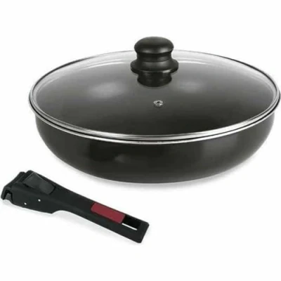 Afbeelding van Sitram Friteuse Pan met afneembaar handvat, zwart