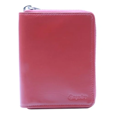 Afbeelding van Esquire Silk 02 Zip Around Wallet Red