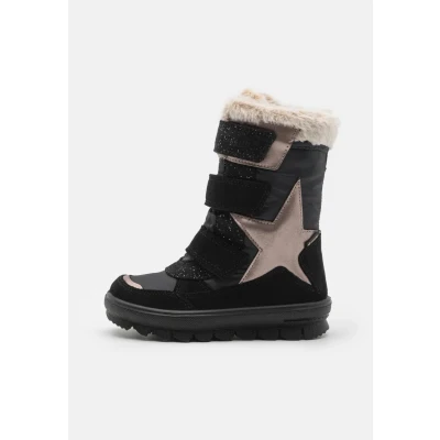 Afbeelding van Superfit Flavia Warm gefütterte Gore Tex Sneeuwlaars, Schwarz/Beige 0000, 10 UK Kind, Schwarz Beige Child Wide