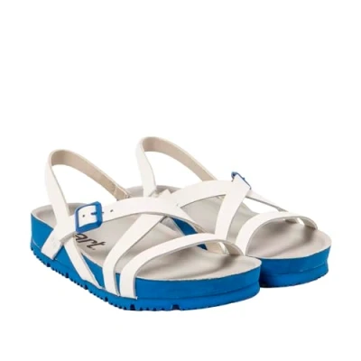 Afbeelding van ART 1619 Bordeaux, damessandalen, Nappa, wit, blauw, 42 EU