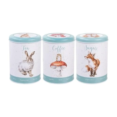 Afbeelding van Opbergblikken set koffie, thee, suiker Wrendale