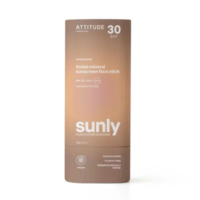 Afbeelding van Attitude Sunly gezichtszonnebrandstick getint SPF30 20 g
