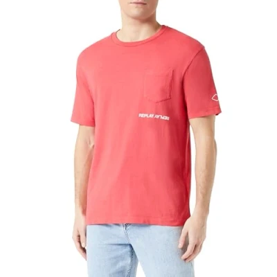 Afbeelding van Replay Tshirt print, Heren, Maat: XXL, Rot