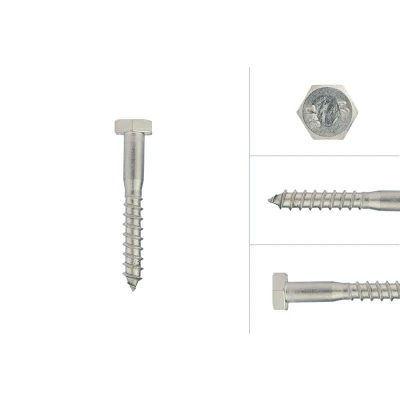 Afbeelding van Houtdraadbouten RVS M10 x 70 mm Per Stuk