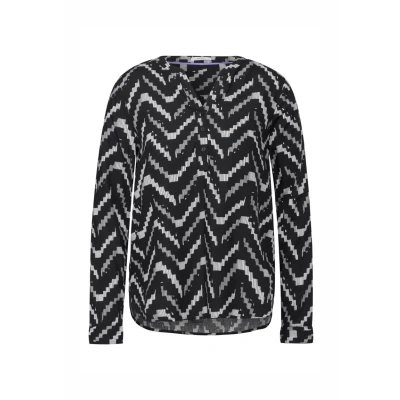 Afbeelding van Cecil Bedruckte Blouse, Dames, Maat: Large, Schwarz