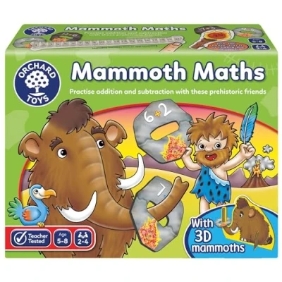 Afbeelding van Orchard Toys Mammoth Maths Game, Educational Addition and Subtraction Magic Viewer Reveals the Answer, Educational, Fun Interactive, Age 5 8
