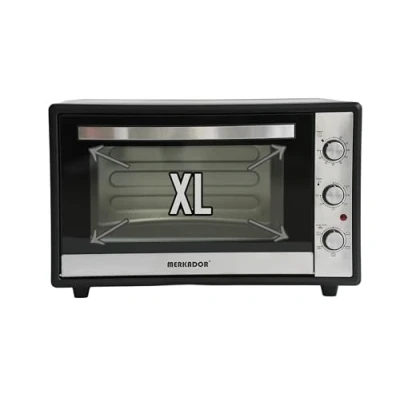Afbeelding van Merkador XXL Vrijstaande Oven 70 Liter 2000 Watt RVS Afwerking Hetelucht Gemakkelijk Te Reinigen Geëmailleerde Zijwanden