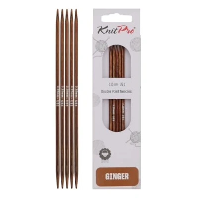 Afbeelding van KnitPro K31006 kousenbreinaalden, hout, bruin, 15 cm x 3,25 mm, 6 count