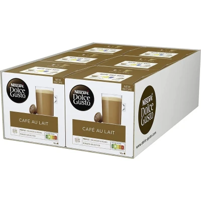 Afbeelding van NESCAFÉ Dolce Gusto Café au Lait 96 koffiecups 6 doosjes van 16cups