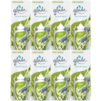 Afbeelding van 8 x Glade Sense en Spray Navulling 18ml Muguet (Lelietje van dalen)