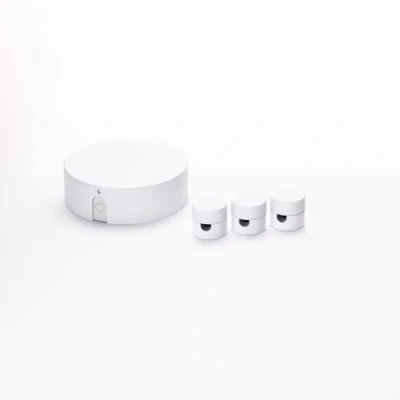 Afbeelding van ORION LIGHTSTYLE Verdelerset met verdeeldoos incl. 3 pins plafondpin baldakijn plafonddoos rozet aansluitdoos afdekking wit