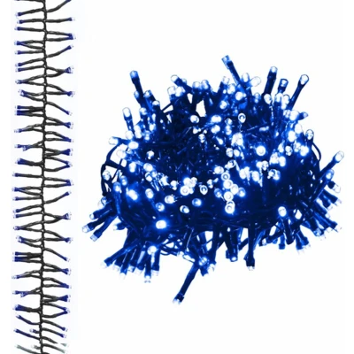Afbeelding van Lichtslinger cluster met 2000 LED&#039;s blauw 17 m PVC