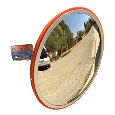 Afbeelding van SNS SAFETY LTD Convexe verkeersveiligheidsspiegel voor toegangen, magazijnen, garages en winkels, elimineert dode hoeken, binnen buiten (diameter 30 cm, met wandhouder)