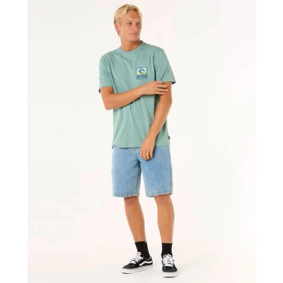 Afbeelding van Rip Curl TEE Tshirt print, Heren, Maat: Medium, Blue lagoon