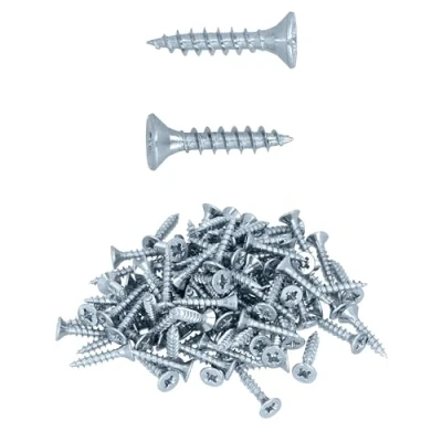 Afbeelding van HELPMATE Houtverbindingsschroeven 4,0 x 20 mm galvanisch verzinkt 100 stuks universele schroeven verzonken kop met PZ2 aandrijving en volledige schroefdraad Voor bevestiging van beslag op hout