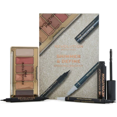 Afbeelding van Makeup Revolution Shimmer &amp; Define Shadow Brow Kit Cadeauset