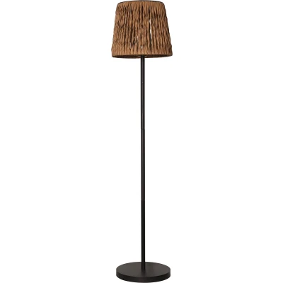 Afbeelding van STAR TRADING LED vloerlamp Cesta 127cm bruin/zwart kunststof/metaal