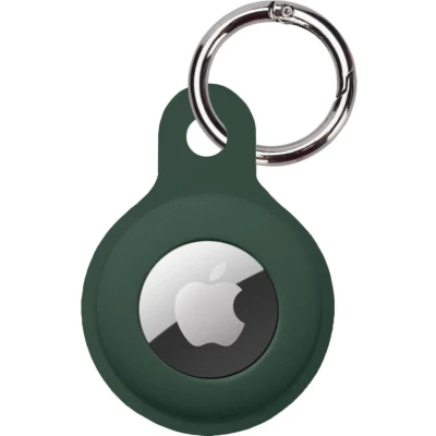 Afbeelding van Hoesje Geschikt voor Apple AirTag Sleutelhanger Siliconen Hanger Groen