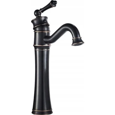 Afbeelding van REA Vintage Wastafelkraan/ Mengkraan Opbouw Hoog Model Old Black