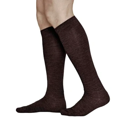Afbeelding van VITSOCKS 80% Merino Wollen Winter Kniekousen Heren, Warme Lange Sokken, Zacht Ademend, bruin, 42 43