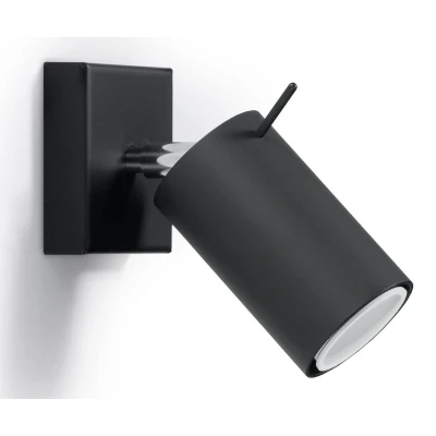 Afbeelding van Wandlamp design RANDY Staal 10 x 15 8 cm Zwart
