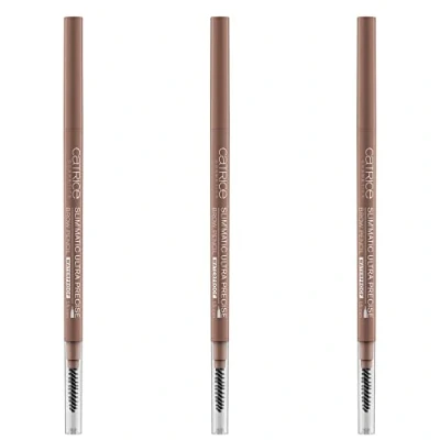 Afbeelding van Catrice Slim&#039;Matic Ultra Precise Brow Pencil Waterproof, Eye Pencil, Wenkbrauwstift, nr. 020 Medium, nude, definiëerend, langdurig, mat, veganistisch, waterbestendig, verpakking van 3 stuks (3 x 0,05 g)