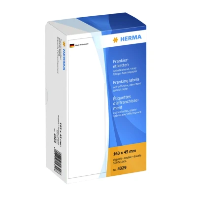 Afbeelding van Frankeeretiket HERMA 4322 enkel 163x44mm 500stuks