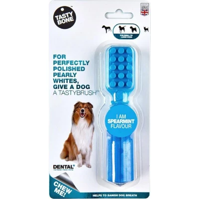 Afbeelding van TastyBone TastyBrush Spearmint Hond Kauwspeelgoed Vegan Kluif Nylabone