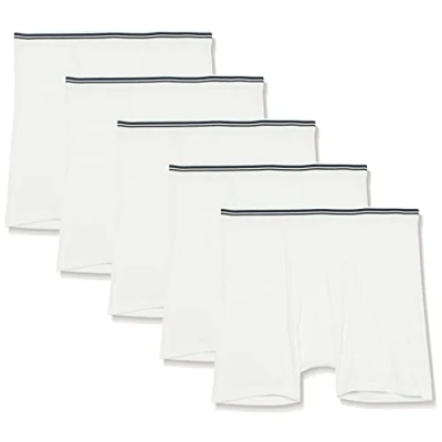 Afbeelding van Amazon Essentials Boxershorts voor heren, labelvrij, 5 stuks, wit, XXL