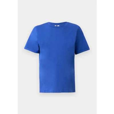 Afbeelding van Pieces Pcria FOLD UP Solid TEE Tshirt basic, Dames, Maat: XS, Bluing
