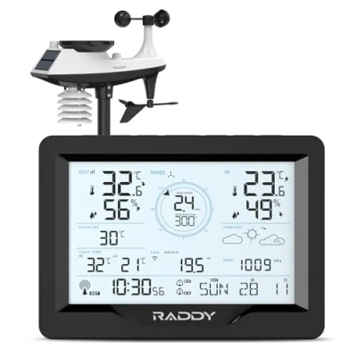 Afbeelding van Raddy MN6 Lite Draadloos weerstation met buitensensor, thermometer, hygrometer