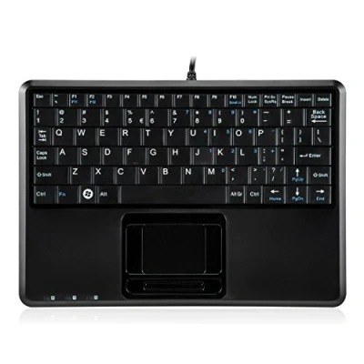 Afbeelding van Perixx PERIBOARD 510HPLUS, Super Mini Toetsenbord met touchpad en USB hub US Engels lay out zwart