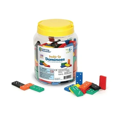 Afbeelding van Learning Resources Double Six Wooden Dominoes
